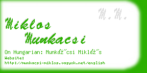 miklos munkacsi business card